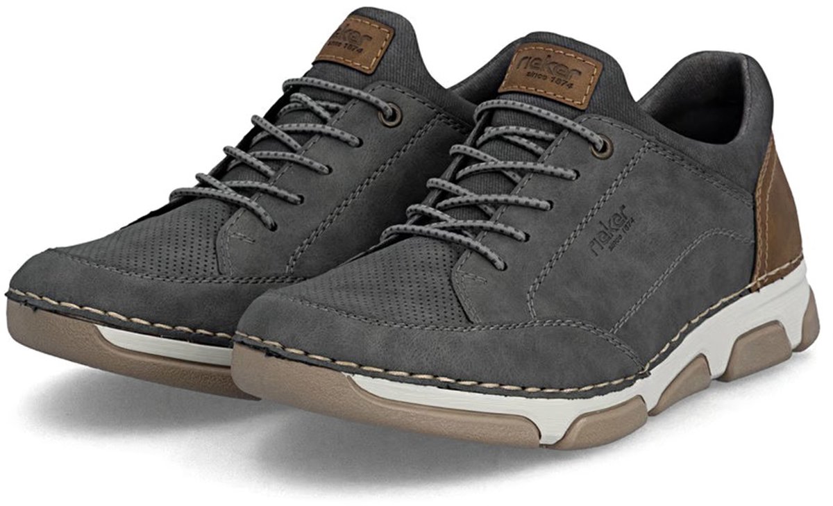 Rieker herenslipschoenen sneakers 15950-45 Grey extra breed