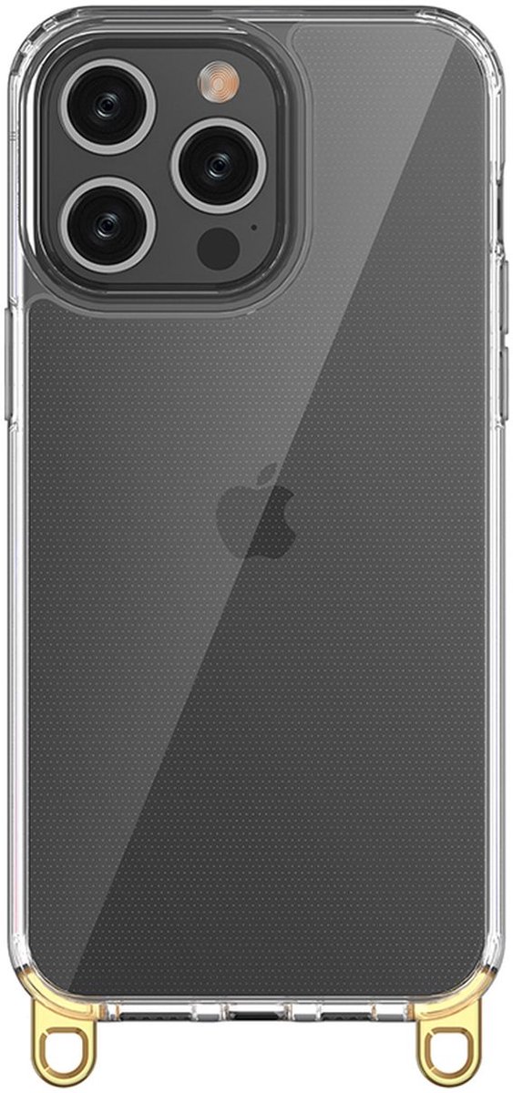 Mobigear Hoesje geschikt voor Apple iPhone 15 Pro Max Telefoonhoesje Hardcase | Mobigear Bungy Backcover | iPhone 15 Pro Max Case | Back Cover - Goud