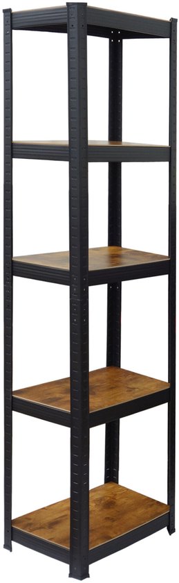 Étagère debout - 40x180x40 cm - brun et noir