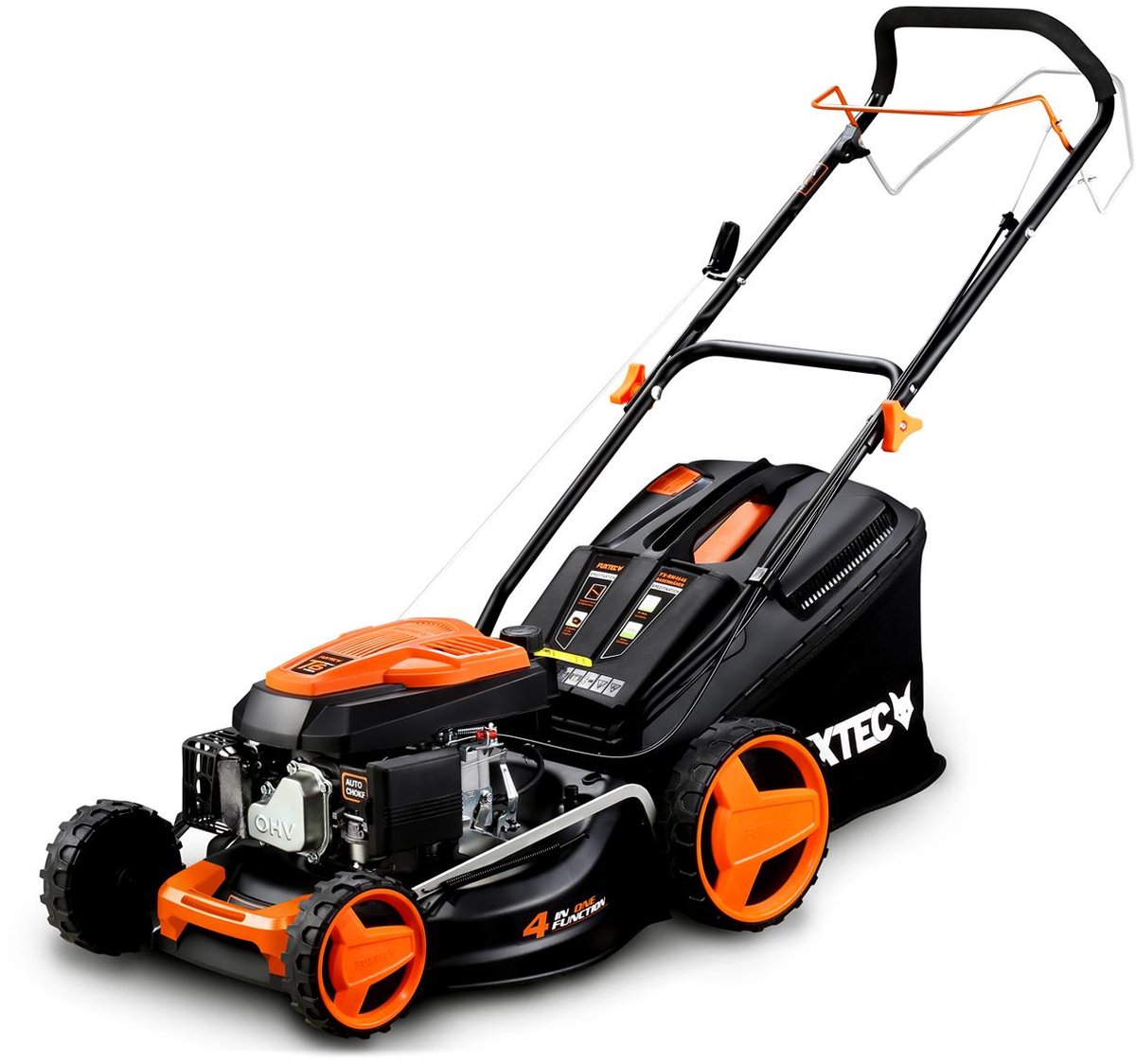 FUXTEC Grasmaaier Benzine - 46cm - Zelfrijdend / Zelftrekkend / Achterwielaandrijving - Mulchfunctie - Opvangbak 50L - FX-RM4646