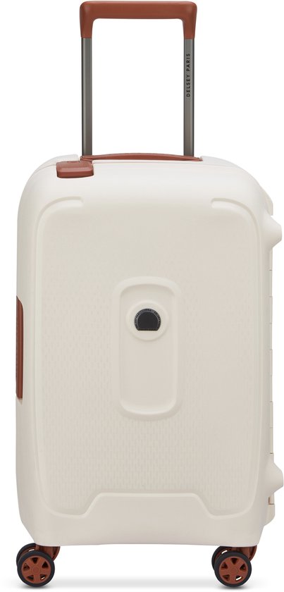 Delsey Moncey 55 x 35 x 25 cm Handbagage Koffer – 38 Liter – 3-Puntssluiting – TSA Slot – Waterbestendig – 4 Dubbele Wielen – Angora - Creme