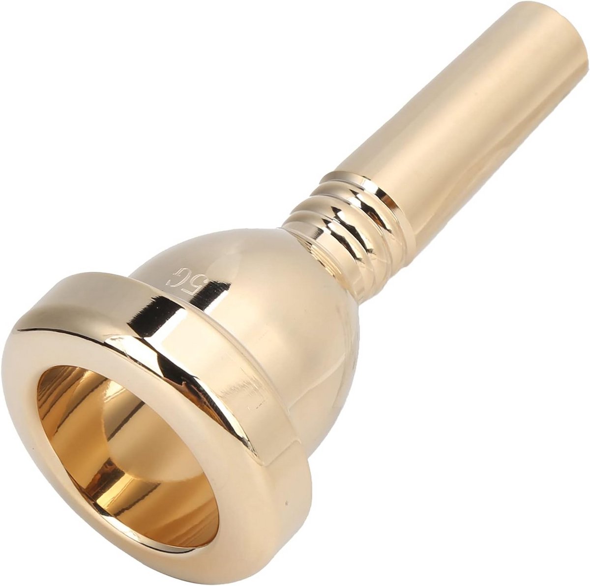 Groot Trombone Mondstuk voor Tenor - Vergold Koper - Universele Pasvorm