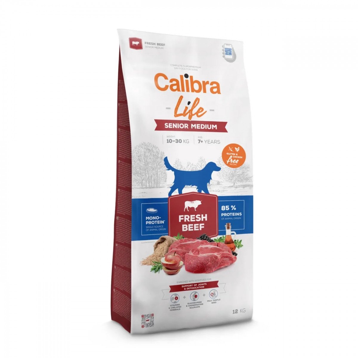 Calibra Calibra Dog Life Senior Medium Breed - Hondenvoer - Vers Rundvlees - 12 kg - Graanvrij & Kip-vrij - Voor Oudere Honden van Middelgrote Rassen