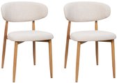 Giga Meubel Eetkamerstoel Alexia - Beige/Naturel - Set van 2