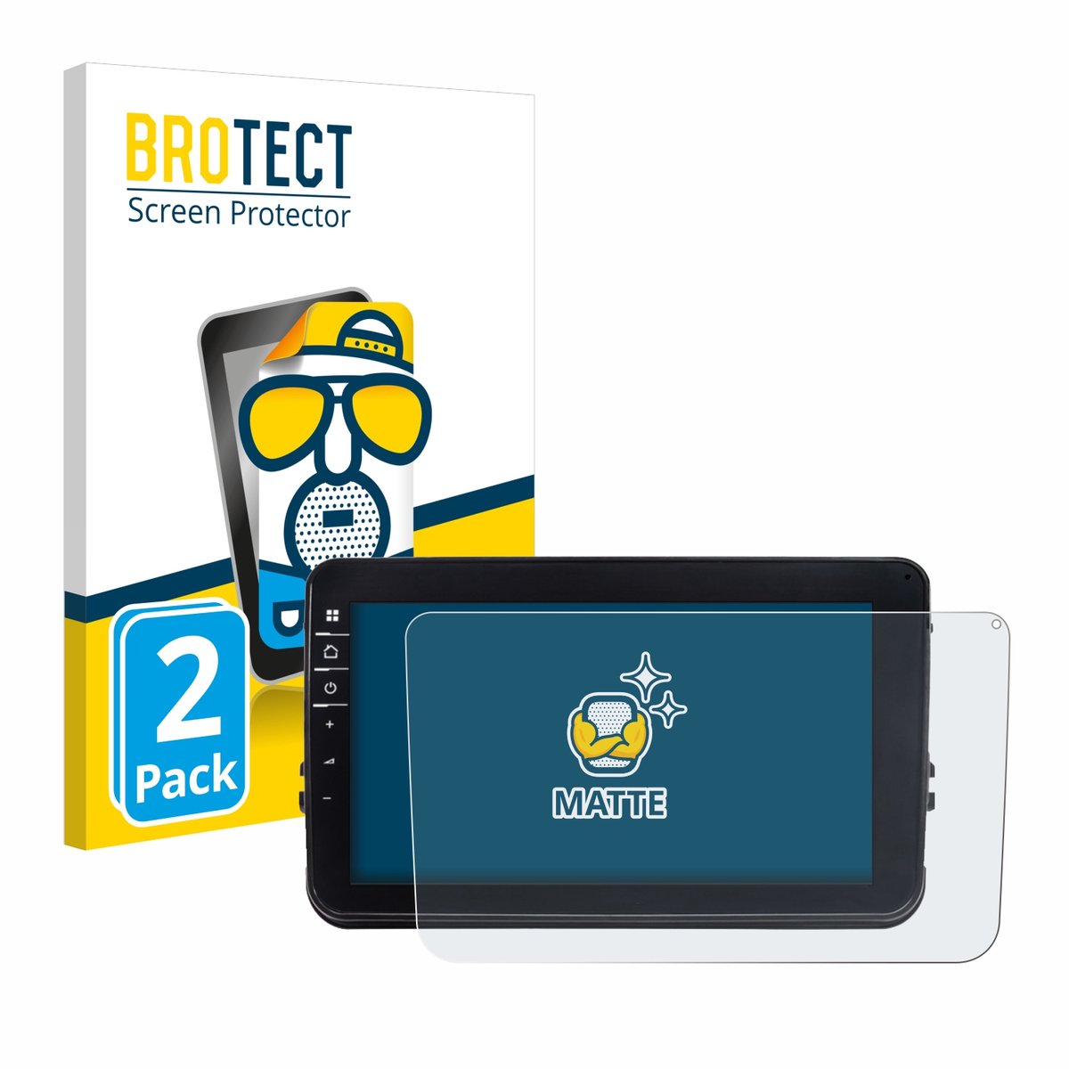 BROTECT - Screenprotector voor Dynavin D8-V8 8" - Folie Beschermfolie matte 2 Stuks