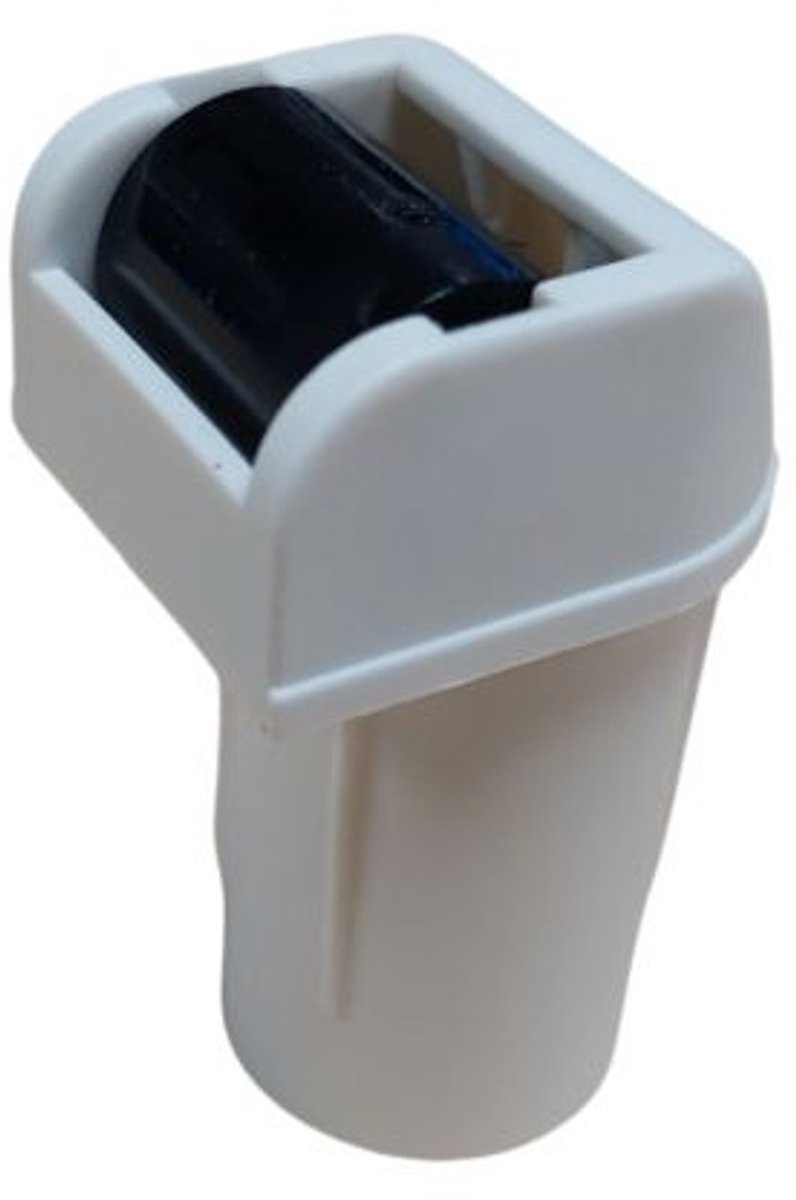 Vicrone - Bandgeleider kunststof met nylon wiel – voor 14 mm rolluikband – wit - voor rolluik & screen
