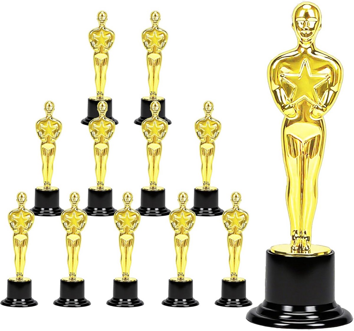 12x Gouden Beker Mini Trofee - Kinderprijzen voor Feestjes en Sportdagen