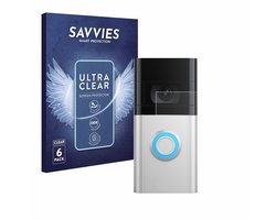 Savvies - Screenprotector voor Ring Video Doorbell 4 / Doorbell 3 - Folie Beschermfolie transparant 6 Stuks