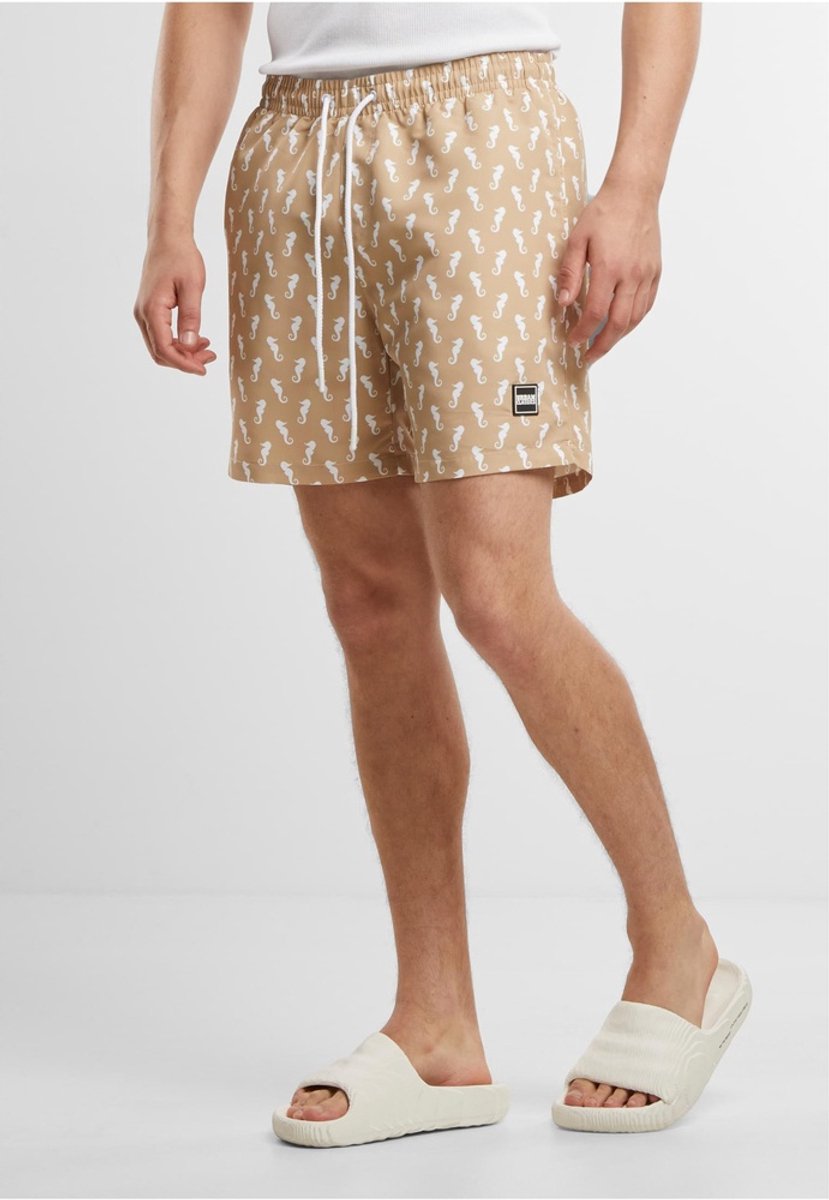 Urban Classics Pattern Zwemshorts L Beige
