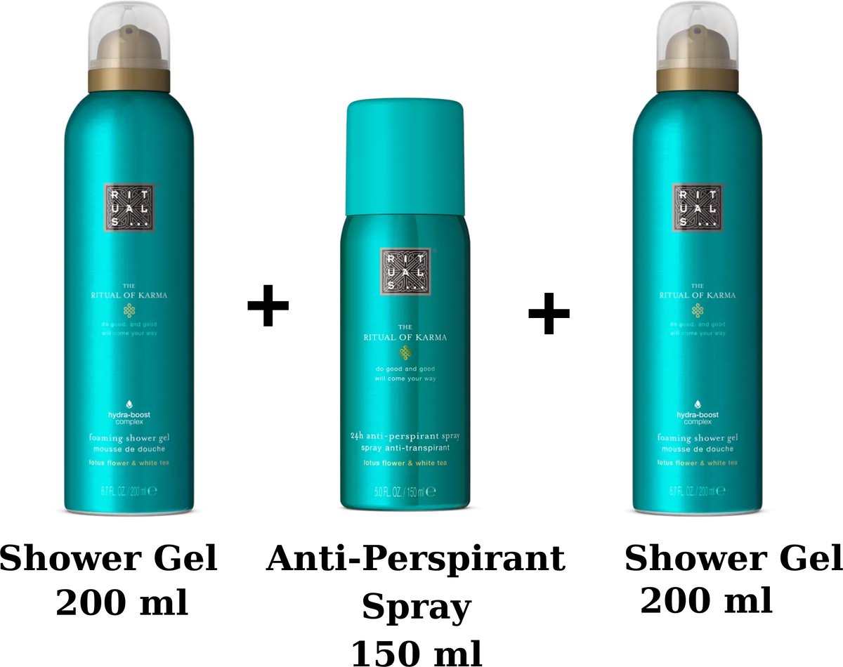 Rituals - Karma - 2x Shower Gel a 200 ml + 1x Anti Perspirant Spray 150 ml