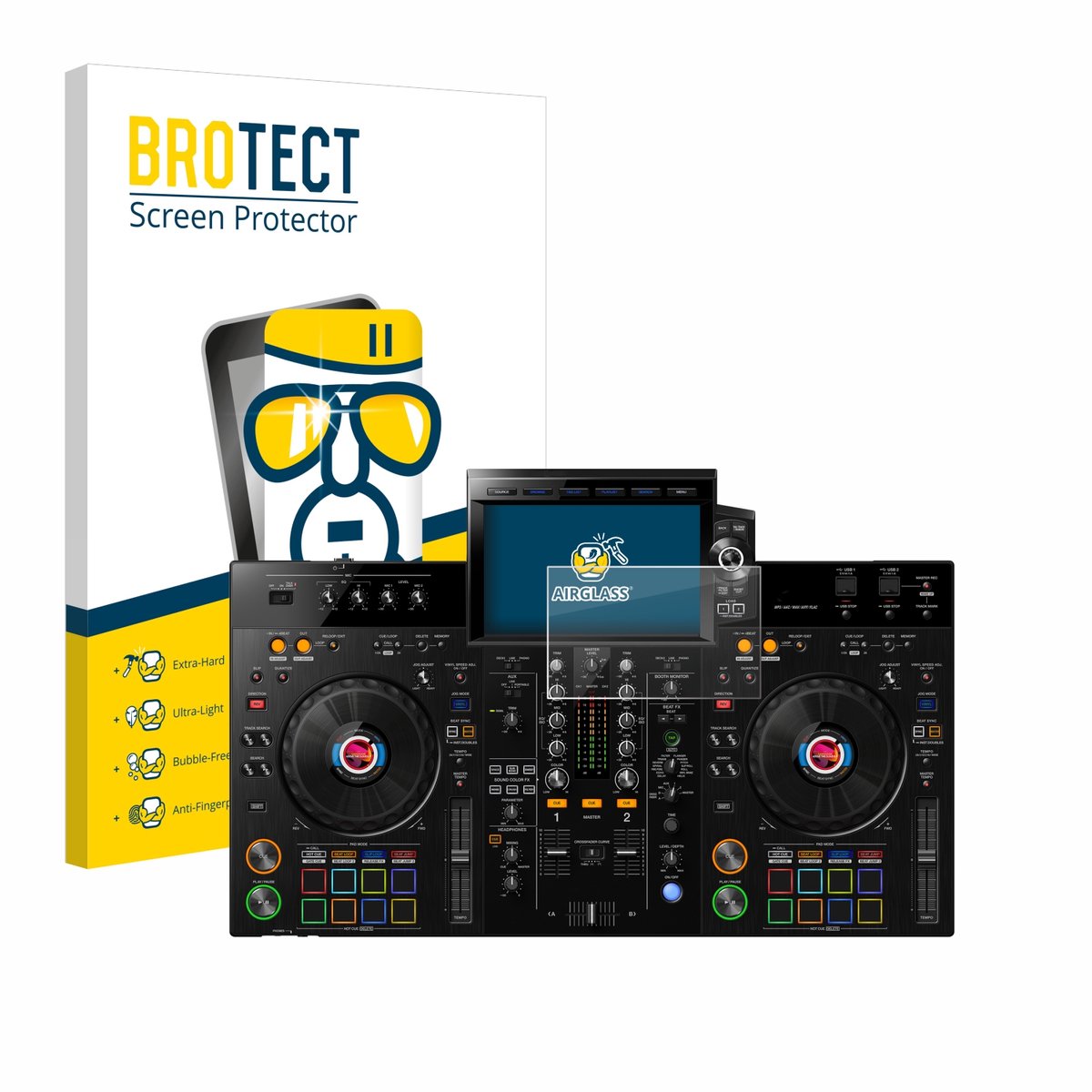 Screenprotector voor Pioneer XDJ-RX3 Beschermglas transparant
