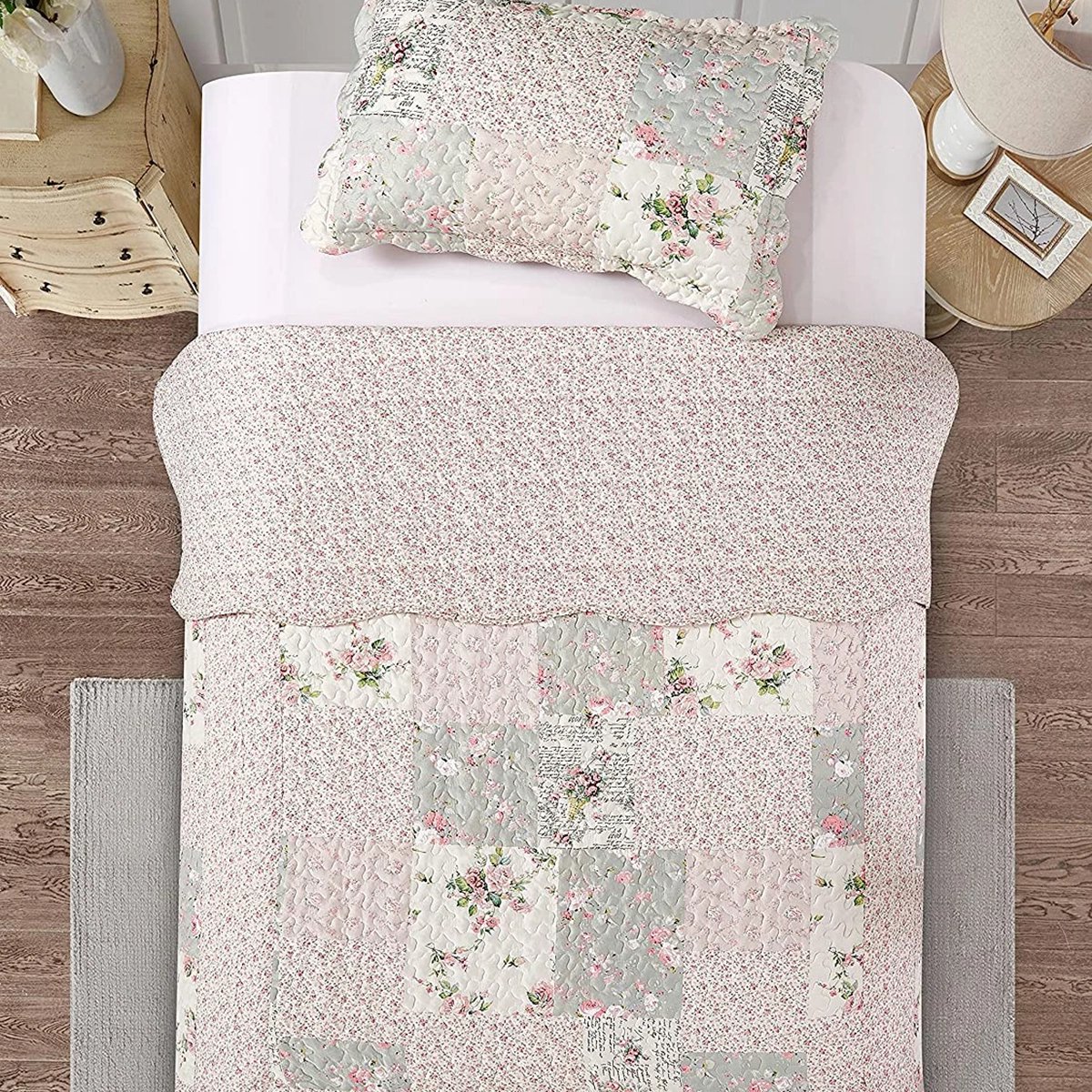 Lavandoux - Bedsprei - Quilt - Rosebud - 160x220cm - 1-persoons - Roze — cadeau in Wonen & Interieur - foto 7