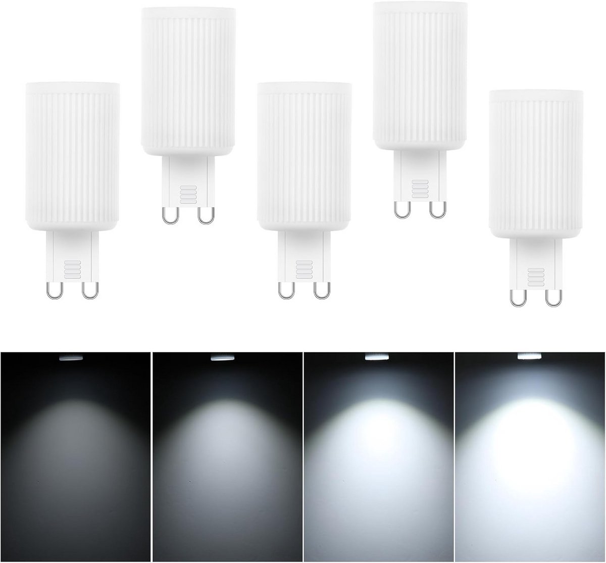 Dimbaar G9 LED Lamp 4W Vervangt 40W Halogeen Koelwit 6000K 5 Stuks