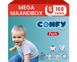 Confy Premium Pants - Luierbroekjes Maat 5 (12-17kg) - 148 Luierbroekjes - Mega Maandbox