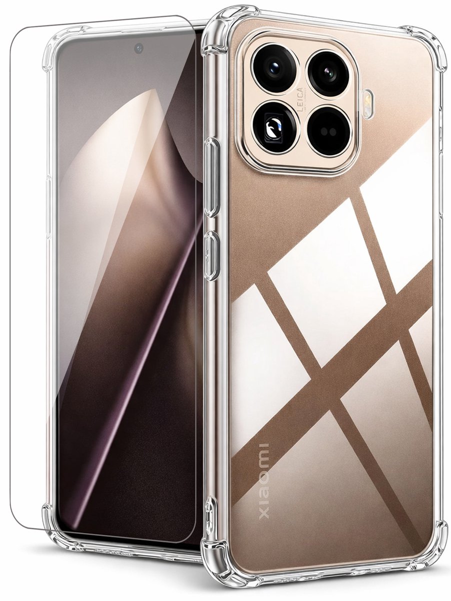 Hoesje geschikt voor Xiaomi 15T - Screenprotector Glas - Shockproof Transparant