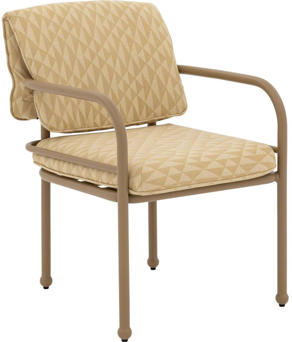 Goossens Tuinstoel Nice - Buitenstof - wit - 57 x 78 x 60 cm