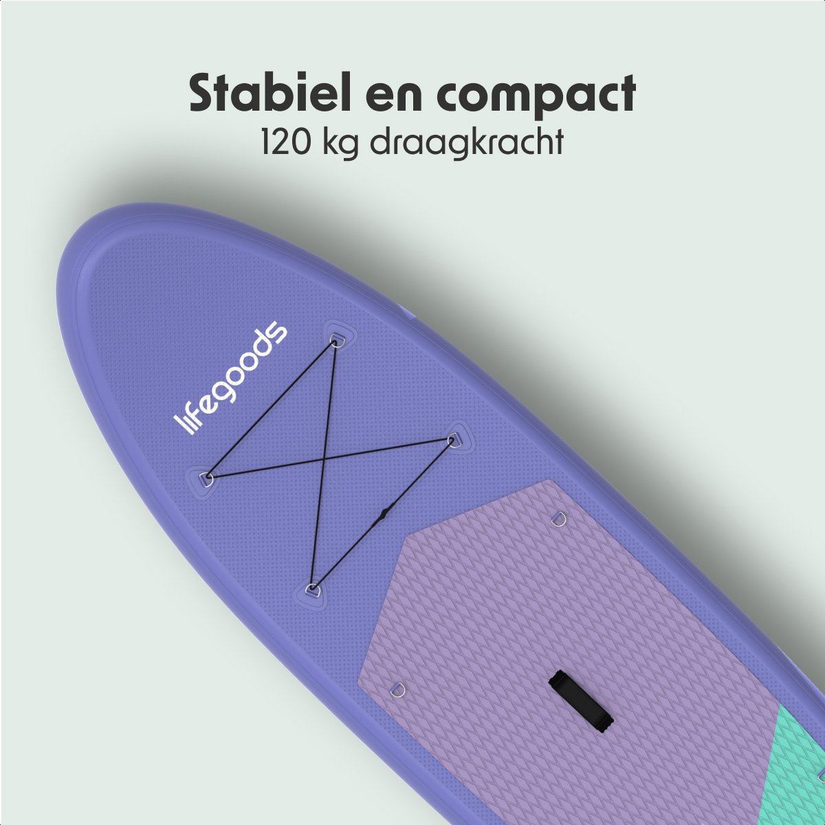 LifeGoods SUP Board Allround Compact - 120 KG Draagkracht - 300 x 76 cm - Opblaasbaar - Compleet SUP pakket - Paars – foto 5