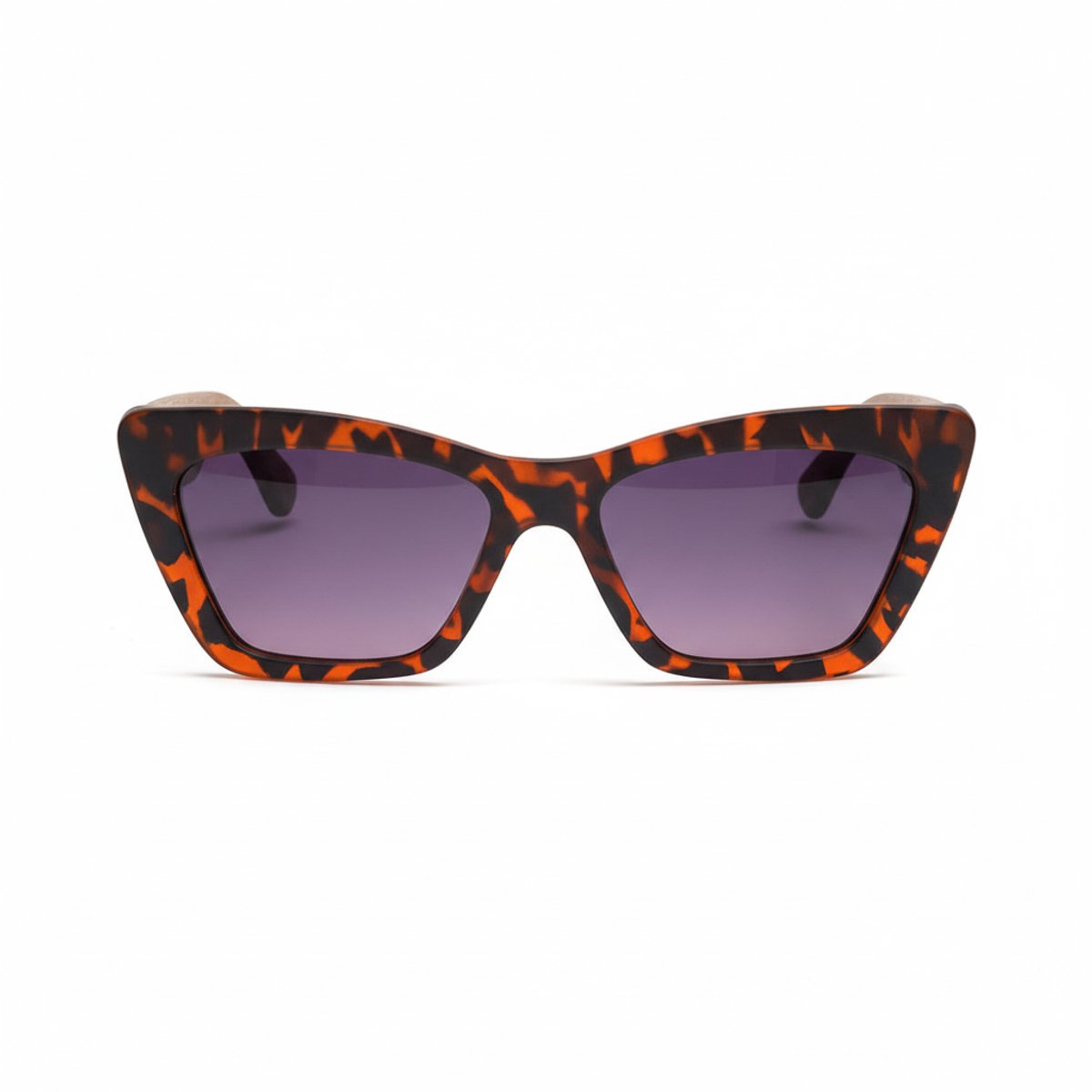 Wooda® Zonnebril Cateye – Bruin gevlamd montuur – Gepolariseerd – Wooda Frígola Brown Gris A Rosa