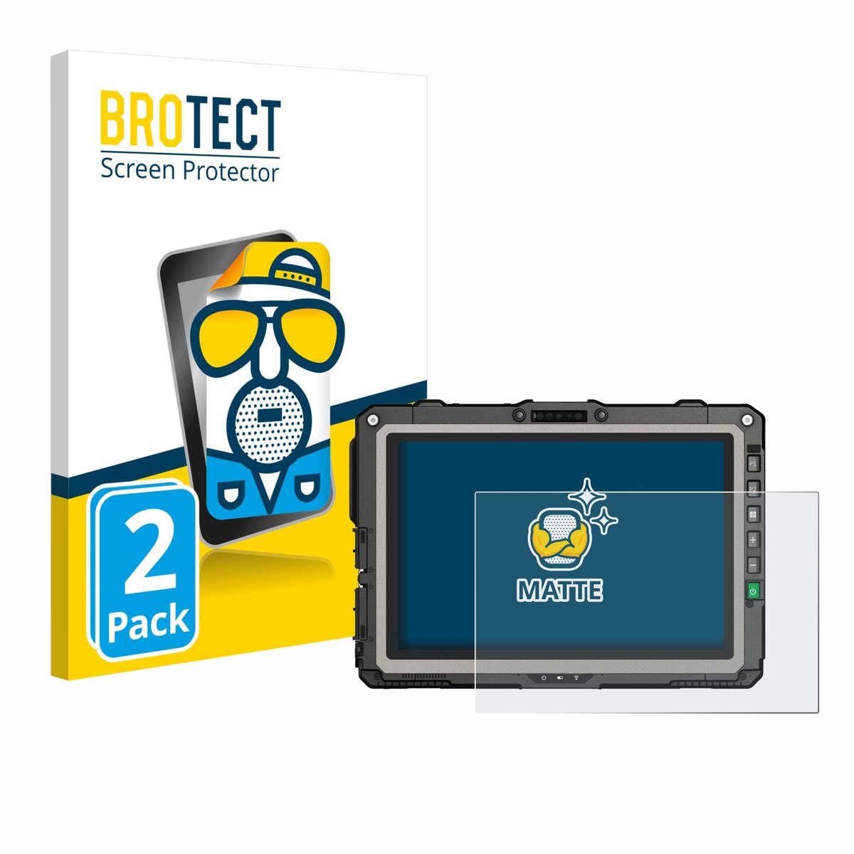 BROTECT - Screenprotector voor Getac UX10 G3 - Folie Beschermfolie matte 2 Stuks