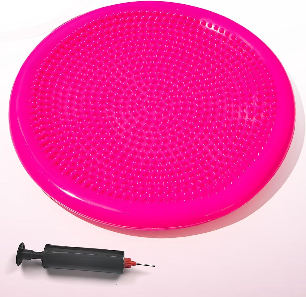 Wiebelkussen - Balanskussen - Balkussen - Komfortabel Zitten - Volwassenen en kinderen - Balansbord - Balance Board - Balanstrainer - Balansbal - Fitnessbal - Lichtroze - 36 cm met Handpomp - van Imperatoris