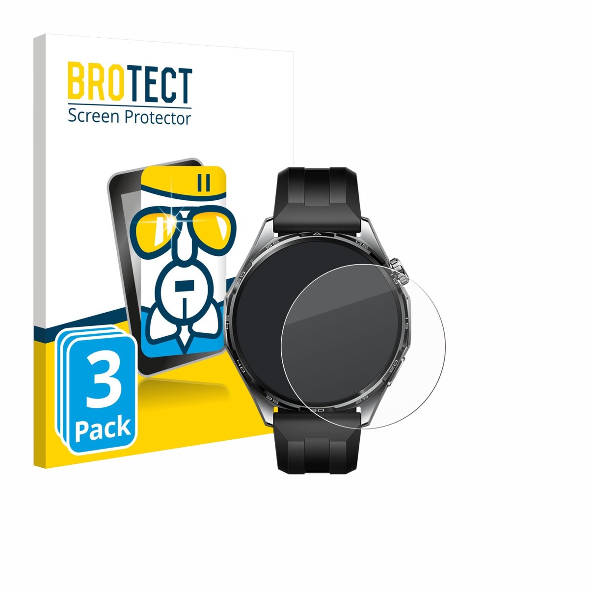 Screenprotector 3 Stuks voor Huawei Watch GT 6 (46 mm) Beschermglas transparant