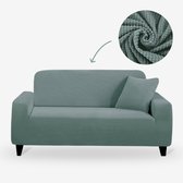 BankhoesDiscounter Knitted Voorgevormde Bankhoes – M3 (175-220cm) – Groen – Sofa Cover – Bankbeschermer – Bankhoes Stretch