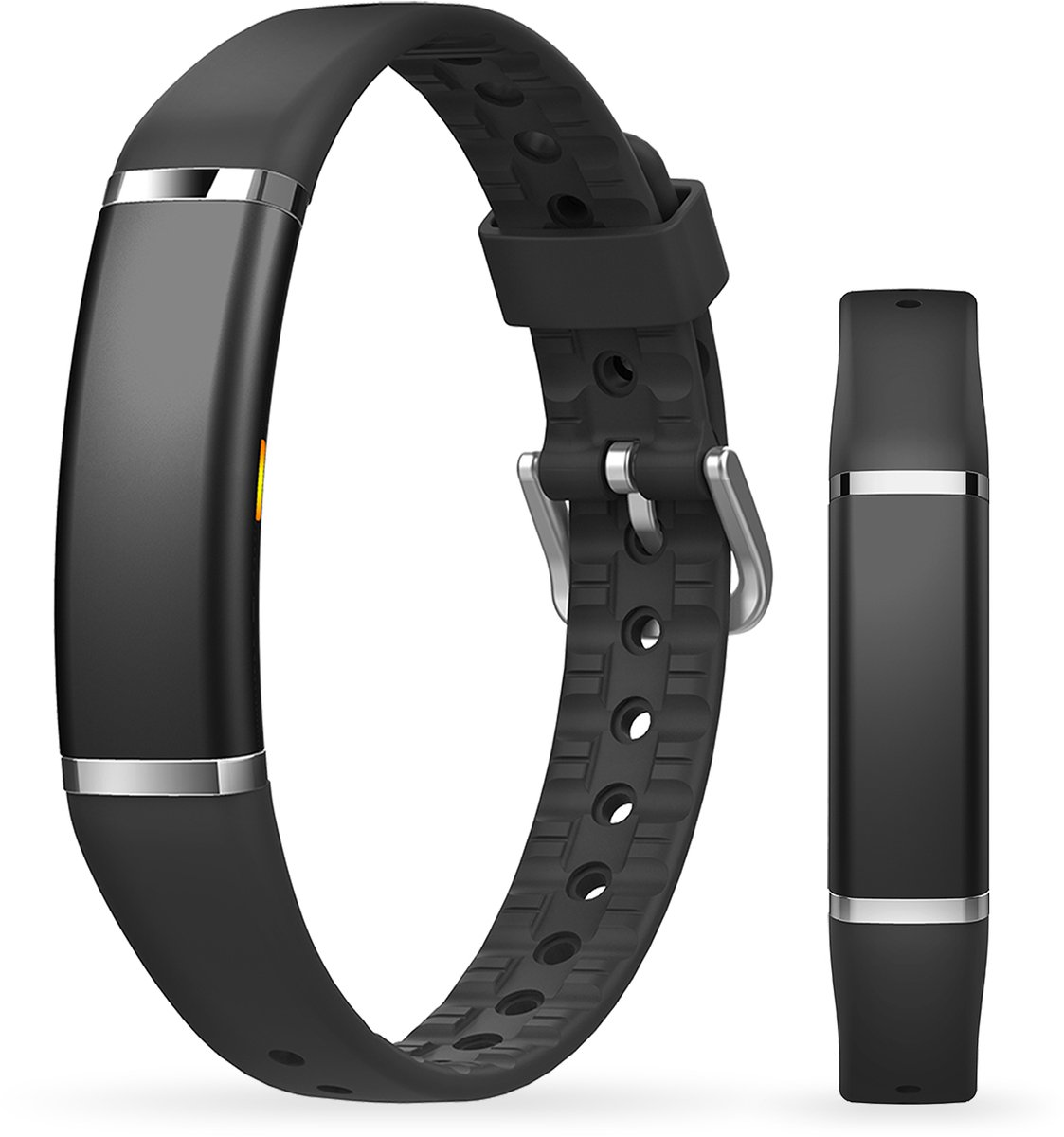 Activity Tracker - Waterdicht IP68 - Meet Hartslag, SpO₂ en Slaap - Stappenteller - Geanodiseerd Aluminium - BREND-App - Zwart - BREND BR-2249