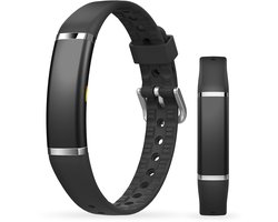Activity Tracker – Waterdicht IP68 – Meet Hartslag, SpO₂ en Slaap – Stappenteller – Geanodiseerd Aluminium – BREND-App – Zwart – BREND BR-2249