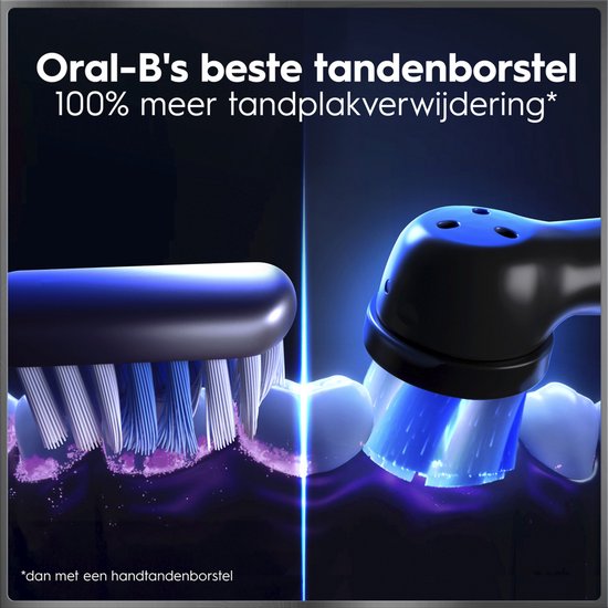 Oral-B iO 10 Elektrische Tandenborstel - Zwart - inclusief Oplaadreisetui en Opzetborstelhouder
