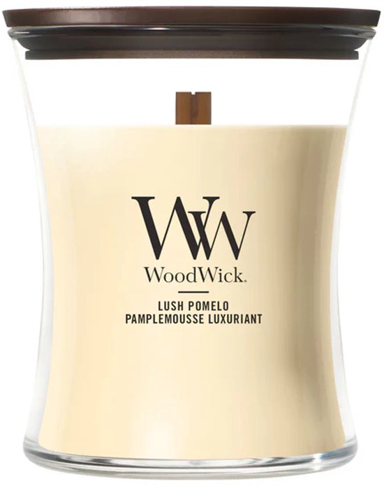 WoodWick Hourglass - Lush Pomelo - Medium Geurkaars - 60 branduren