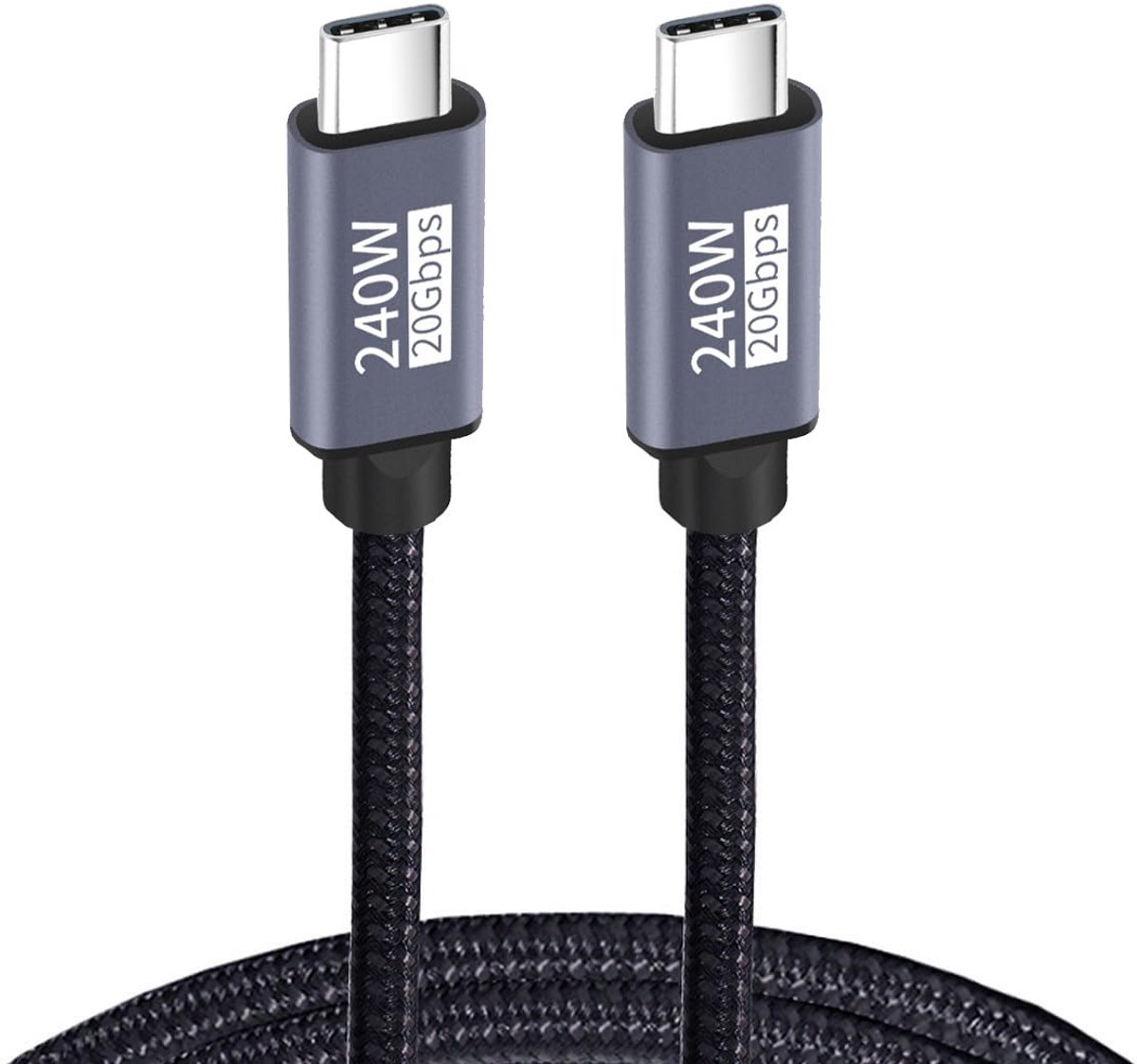 Magnetische USB-C Kabel 200cm - Voor Snelle Data (20Gbps) & 240W Opladen - USB 4.0 & 8K Ondersteuning