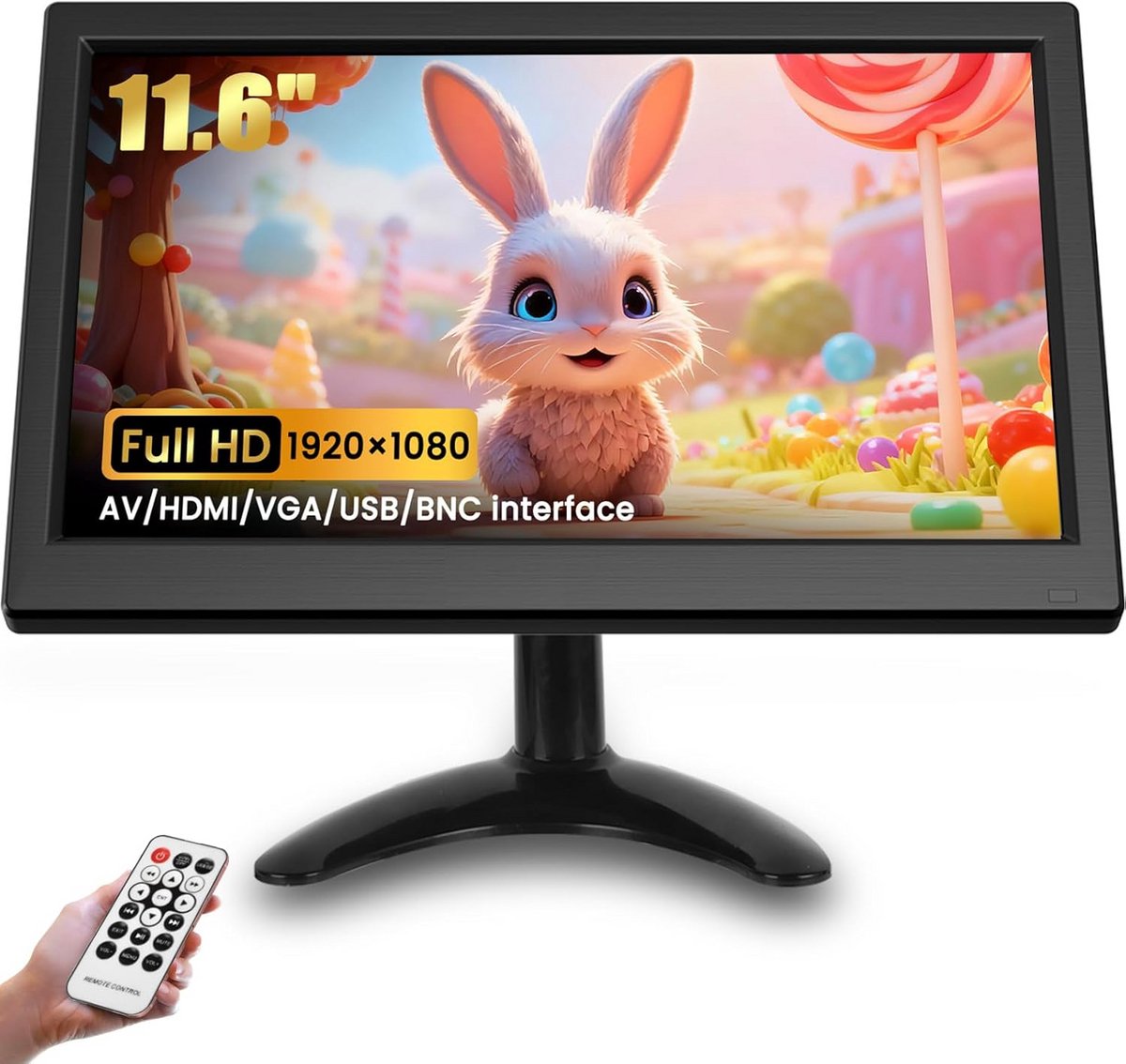 Draagbare 11,6 inch Full HD 1080P Monitor met HDMI, VGA, BNC en Luidspreker