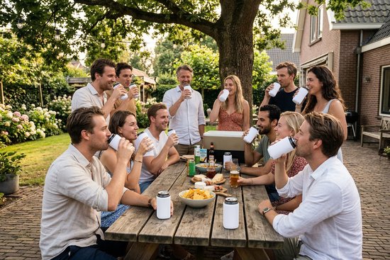 6 st. bier - frisdrank blik koelhoud hoesjes |bierblik hoesjes - Festival - Vakantie - Strand - Carnaval van ALOHA! — afbeelding 4