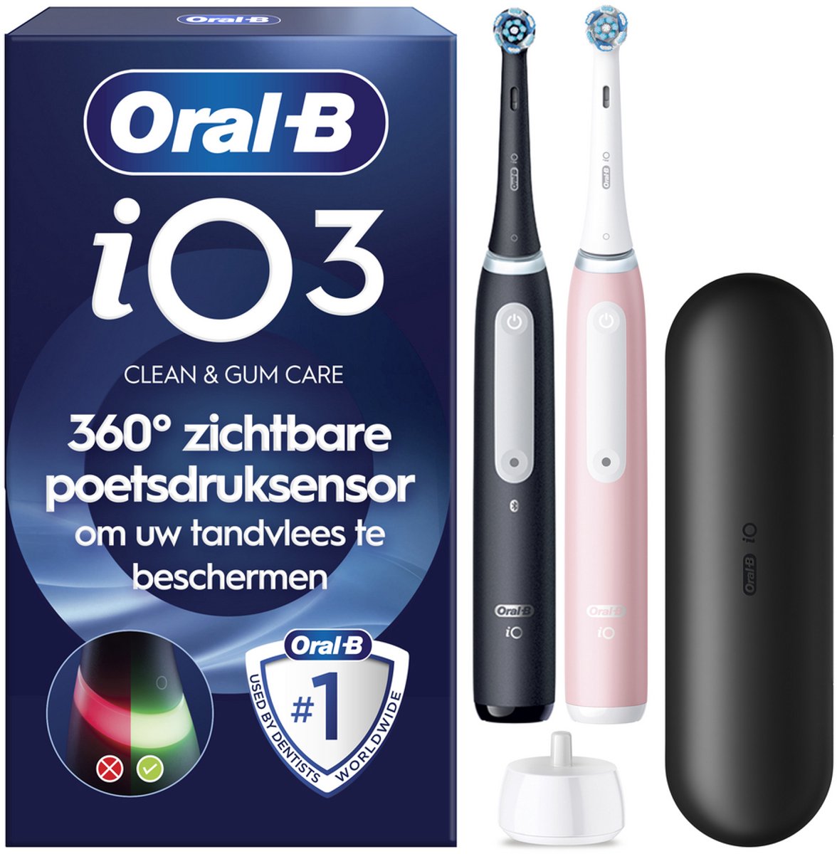 Oral-B iO 3 - Zwart En Roze - Elektrische Tandenborstel