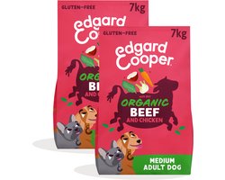 Edgard Cooper 2x Organic Graanvrij Hondenvoer - (Organic Beef,7kg), Graan & Glutenvrij, vers vlees, vol essentiële aminozuren voor gezonde binnenkant