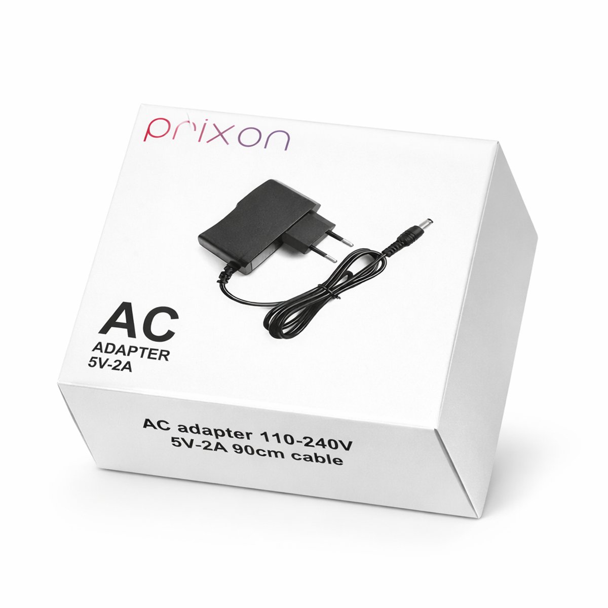Prixon adapter - netadapter 5V 2A (10W) met LED power lampje – Adapter / Voeding – 100-240V AC – DC adapter 5V