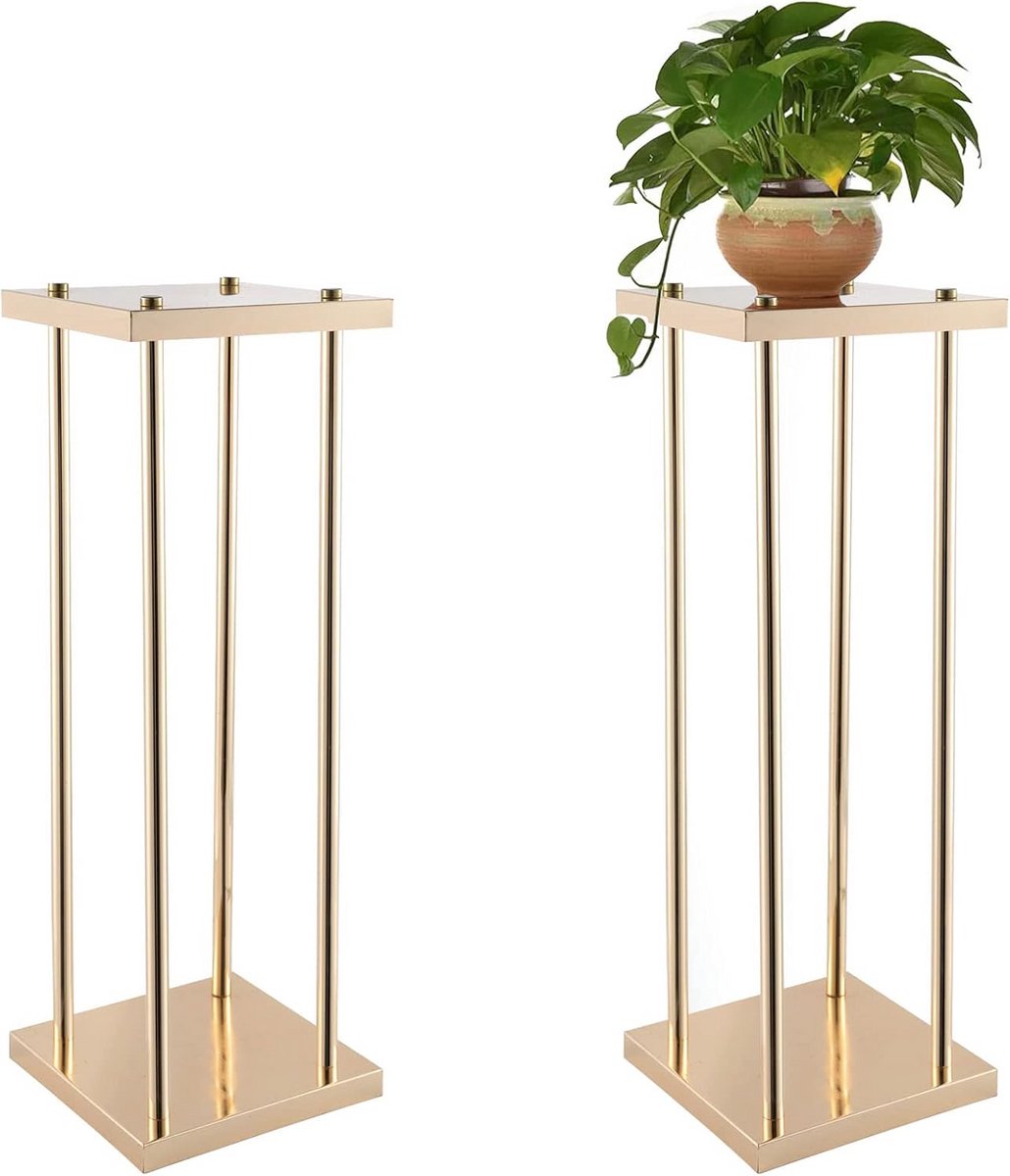 Gouden Metalen Bloemstuk Standaard voor Bruiloft en Feestdecoratie - 60cm Hoog