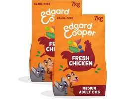 Edgard Cooper 2x Puppy Graanvrij Hondenvoer (Zalm & Kalkoen, 7kg), Natuurlijke Hondenbrokken voor Puppy's, Glutenvrij, Hypoallergeen, met Vers Vlees & Aminozuren