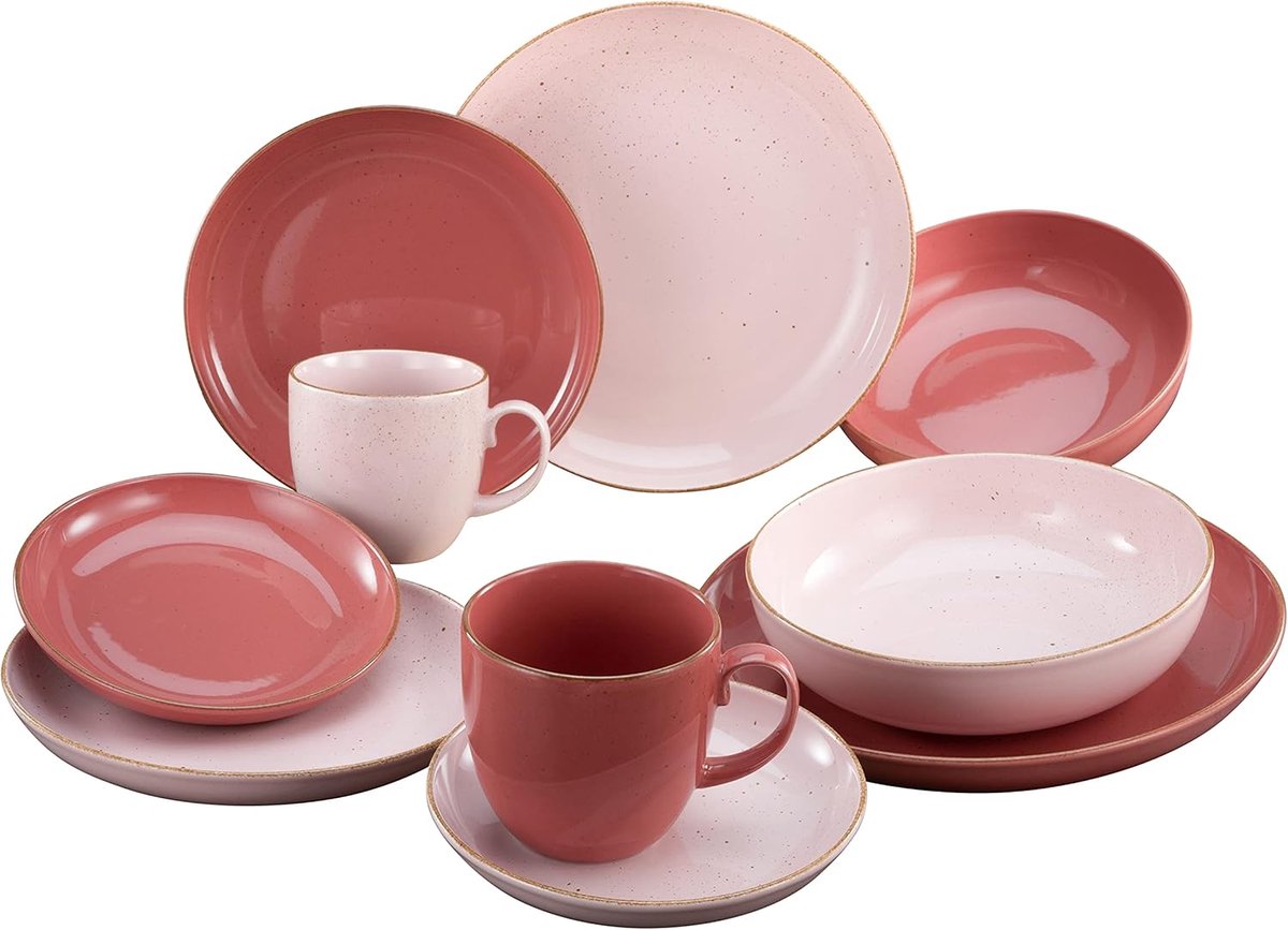10-delige Combi Servies Set van Porselein voor Twee
