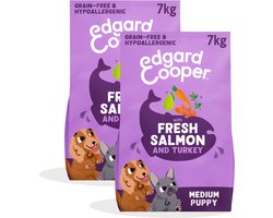 Edgard Cooper 2x Puppy Graanvrij Hondenvoer (Eend & Kip 7kg), Natuurlijke Hondenbrokken voor Puppy's, Glutenvrij, Hypoallergeen, met Vers Vlees & Aminozuren