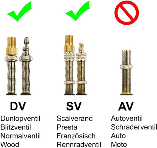 3x Fiets Ventiel Adapter Set: Van DV/SV naar Autoventiel (AV) - Geschikt voor Fietspomp — afbeelding 3