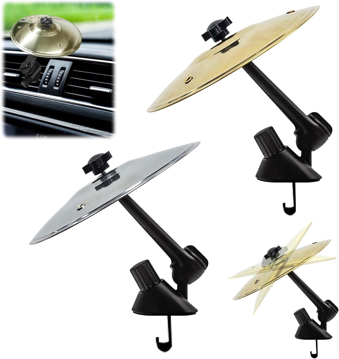 Decoratieve Auto Ventilatie Sierstukken - Goud en Zilver Set van 2