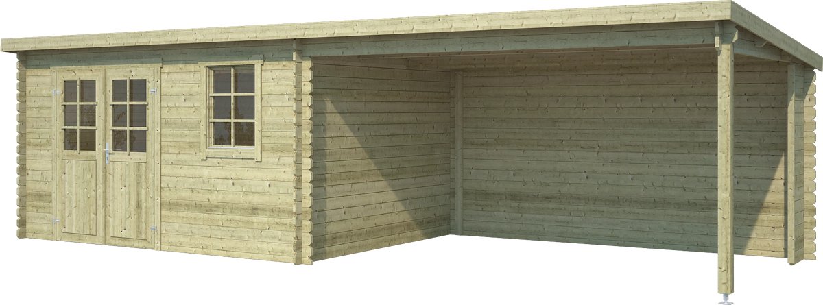 Outdoor Life Blokhut Aida Groen Geïmpregneerd 760 x 275 cm