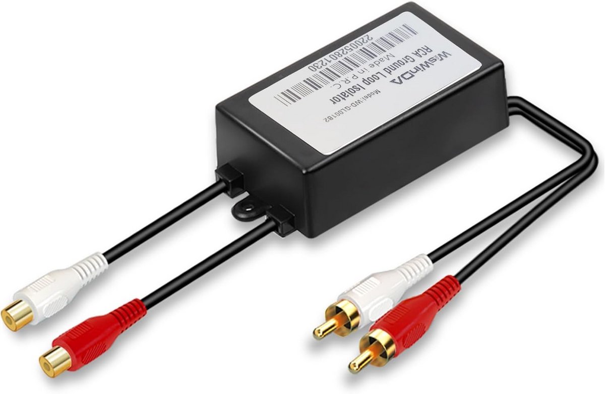 Ruisfilter Ground Loop Isolator RCA voor HiFi Stereo en Auto Audio - Hoogwaardige Geluidszuivering