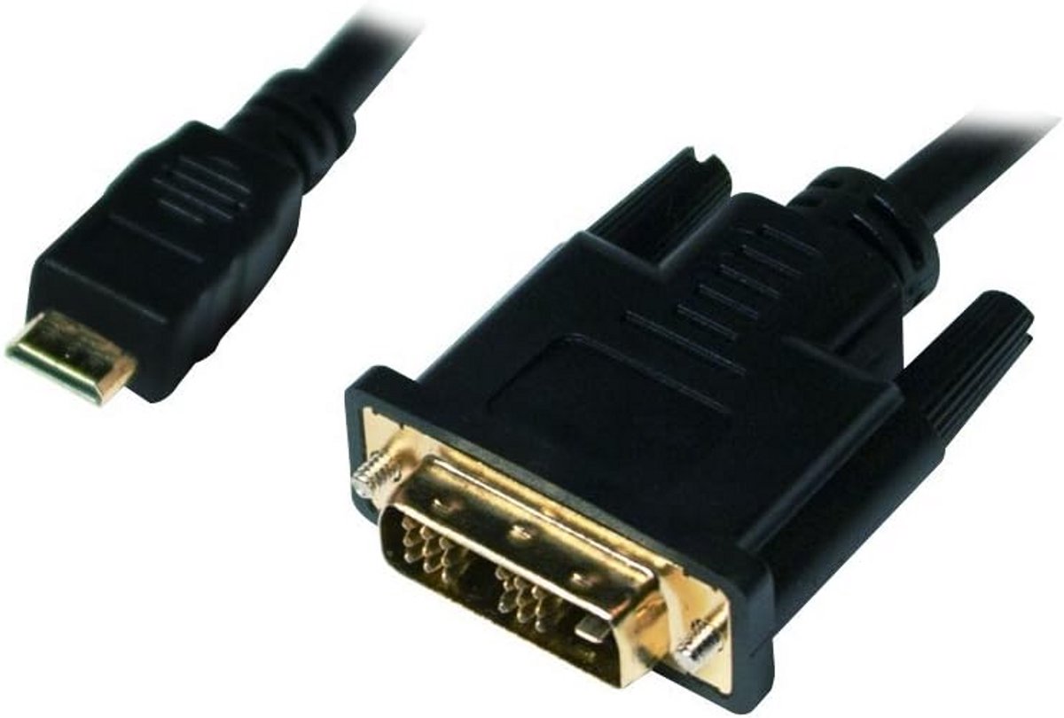 Mini HDMI naar DVI-D Kabel 1 Meter - Adapter voor Monitor, TV en Beamer
