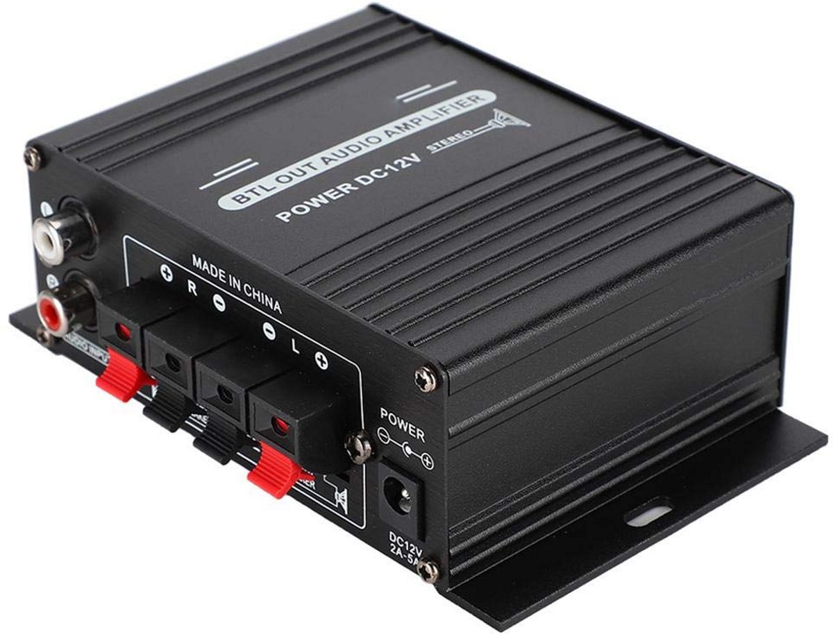 Mini Hifi Stereo Eindversterker Klasse D - 2 x 20W voor Thuis Audio Systeem