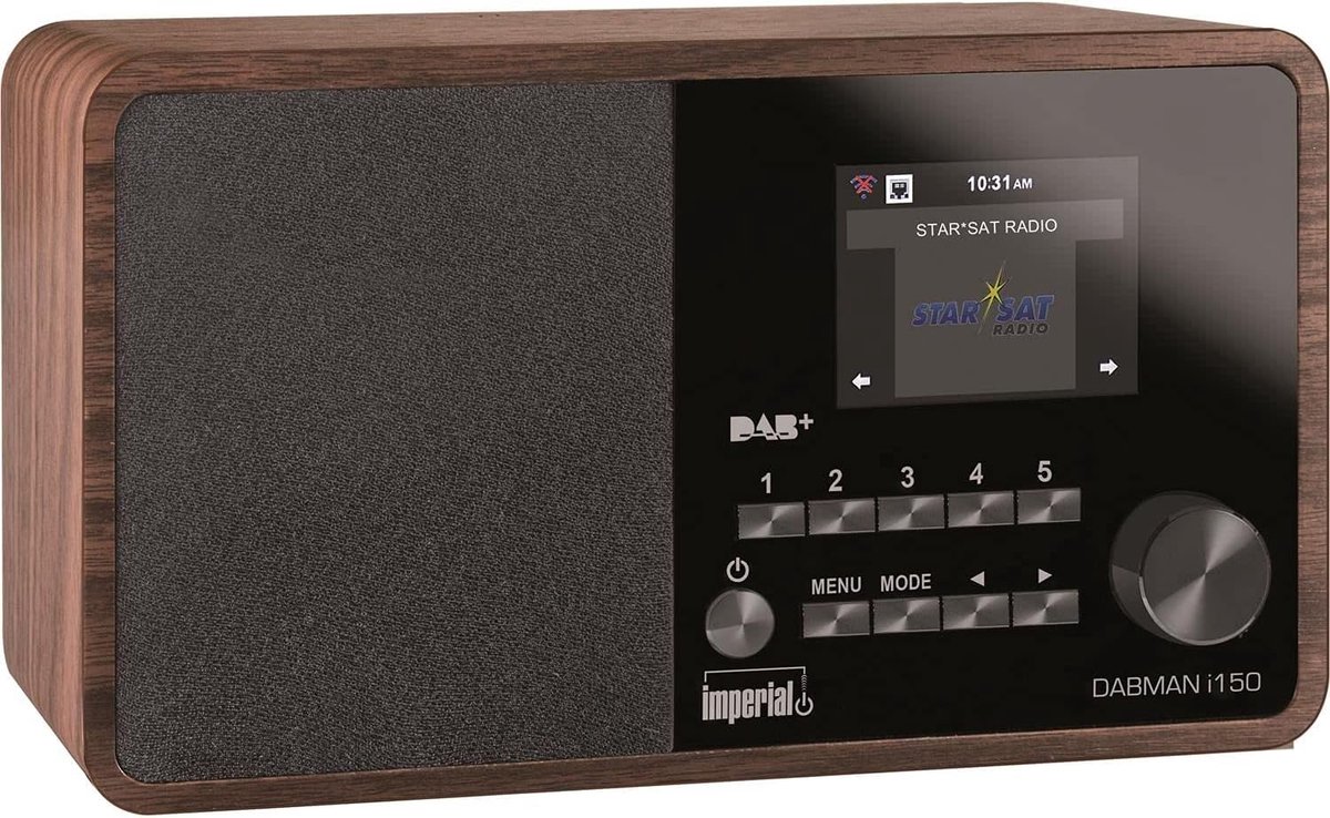 Multifunctionele Hybride Radio met DAB+, FM, Internetradio en USB in Houten Behuizing