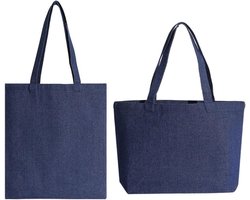 2 stuks Shoppers met hengsels - Boodschappentassen - Tote bag - Draagtas - boodschappen - Opvouwbaar - Milieuvriendelijk en praktisch - Max. 10kg Draagvermogen - 35x40cm en 40x30x10cm
