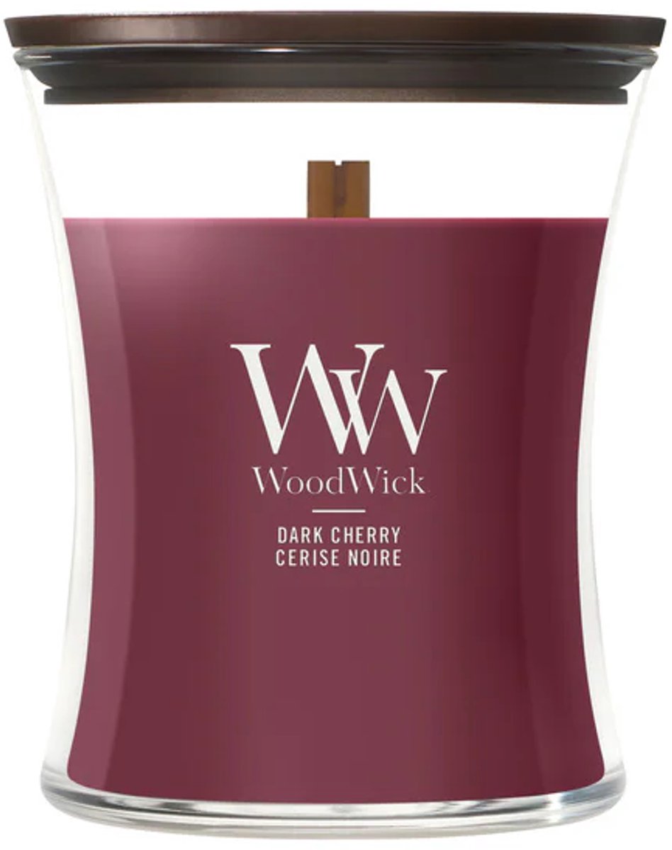 WoodWick Hourglass - Dark Cherry - Medium Geurkaars - 60 branduren