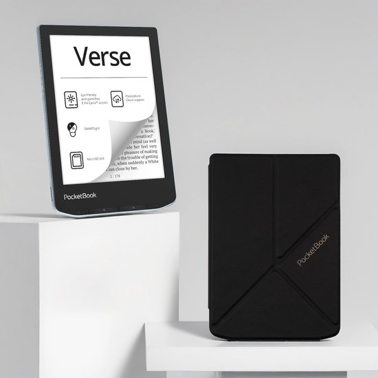 PocketBook Verse - E-reader - Bright Blue - Met Origami Zwar ... - cover